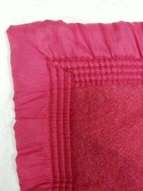 Damart thermolactyl Blanket Vintage Throw Blanket Wool Blend Pink Red Small Twin